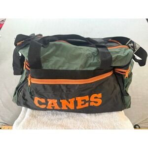 Vintage Miami Hurricanes Canes Nasco Duffel Bag Green Orange NCAA Sports Gear